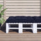vidaXL - Palletkussen - ruitpatroon - 120x80x12 - cm - stof - zwart