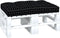 vidaXL - Palletkussen - ruitpatroon - 120x80x12 - cm - stof - zwart