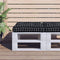 vidaXL - Palletkussen - ruitpatroon - 60x60x12 - cm - stof - zwart