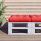 vidaXL - Palletkussen - stof - rood