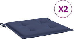 vidaXL - Palletkussens - 2 - st - 40x40x3 - cm - oxford - stof - marineblauw
