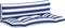 vidaXL - Palletkussens - 2 - st - gestreept - oxford - stof - wit - en - blauw