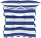 vidaXL - Palletkussens - 2 - st - gestreept - oxford - stof - wit - en - blauw