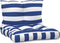 vidaXL - Palletkussens - 2 - st - gestreept - oxford - stof - wit - en - blauw