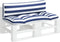 vidaXL - Palletkussens - 2 - st - gestreept - oxford - stof - wit - en - blauw