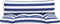 vidaXL - Palletkussens - 2 - st - gestreept - oxford - stof - wit - en - blauw
