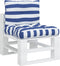 vidaXL - Palletkussens - 2 - st - gestreept - oxford - stof - wit - en - blauw
