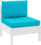 vidaXL - Palletkussens - 2 - st - oxford - stof - turquoise