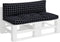 vidaXL - Palletkussens - 2 - st - ruitpatroon - oxford - stof - zwart