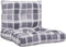 vidaXL - Palletkussens - 2 - st - ruitpatroon - stof - grijs