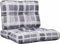 vidaXL - Palletkussens - 2 - st - ruitpatroon - stof - grijs