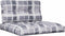 vidaXL - Palletkussens - 2 - st - ruitpatroon - stof - grijs