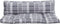 vidaXL - Palletkussens - 2 - st - ruitpatroon - stof - grijs