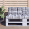 vidaXL - Palletkussens - 2 - st - ruitpatroon - stof - grijs