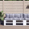 vidaXL - Palletkussens - 2 - st - ruitpatroon - stof - grijs