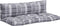 vidaXL - Palletkussens - 2 - st - ruitpatroon - stof - grijs