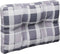 vidaXL - Palletkussens - 2 - st - ruitpatroon - stof - grijs