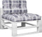 vidaXL - Palletkussens - 2 - st - ruitpatroon - stof - grijs