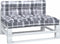 vidaXL - Palletkussens - 2 - st - ruitpatroon - stof - grijs