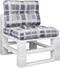 vidaXL - Palletkussens - 2 - st - ruitpatroon - stof - grijs