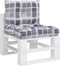 vidaXL - Palletkussens - 2 - st - ruitpatroon - stof - grijs