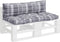 vidaXL - Palletkussens - 2 - st - ruitpatroon - stof - grijs