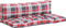 vidaXL - Palletkussens - 2 - st - ruitpatroon - stof - rood