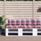 vidaXL - Palletkussens - 2 - st - ruitpatroon - stof - rood