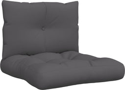vidaXL - Palletkussens - 2 - st - stof - antracietkleurig