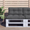 vidaXL - Palletkussens - 2 - st - stof - antracietkleurig
