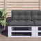 vidaXL - Palletkussens - 2 - st - stof - antracietkleurig