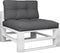 vidaXL - Palletkussens - 2 - st - stof - antracietkleurig