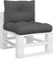 vidaXL - Palletkussens - 2 - st - stof - antracietkleurig
