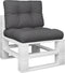 vidaXL - Palletkussens - 2 - st - stof - antracietkleurig