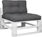vidaXL - Palletkussens - 2 - st - stof - antracietkleurig