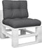 vidaXL - Palletkussens - 2 - st - stof - antracietkleurig