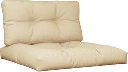 vidaXL - Palletkussens - 2 - st - stof - beige