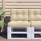vidaXL - Palletkussens - 2 - st - stof - beige