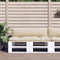 vidaXL - Palletkussens - 2 - st - stof - beige