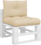 vidaXL - Palletkussens - 2 - st - stof - beige