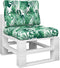vidaXL - Palletkussens - 2 - st - stof - bladpatroon