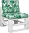 vidaXL - Palletkussens - 2 - st - stof - bladpatroon