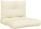 vidaXL - Palletkussens - 2 - st - stof - crèmekleurig