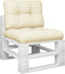 vidaXL - Palletkussens - 2 - st - stof - crèmekleurig