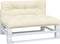 vidaXL - Palletkussens - 2 - st - stof - crèmekleurig