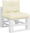 vidaXL - Palletkussens - 2 - st - stof - crèmekleurig
