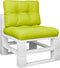 vidaXL - Palletkussens - 2 - st - stof - felgroen