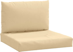 vidaXL - Palletkussens - 2 - st - stof - gemêleerd - beige
