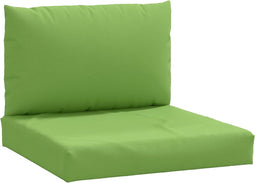 vidaXL - Palletkussens - 2 - st - stof - gemêleerd - groen