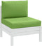 vidaXL - Palletkussens - 2 - st - stof - gemêleerd - groen